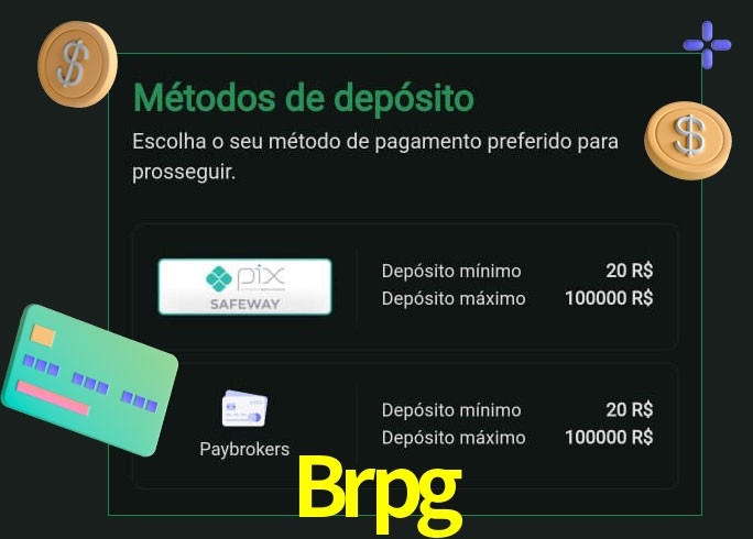 O cassino Brpg oferece uma grande variedade de métodos de pagamento